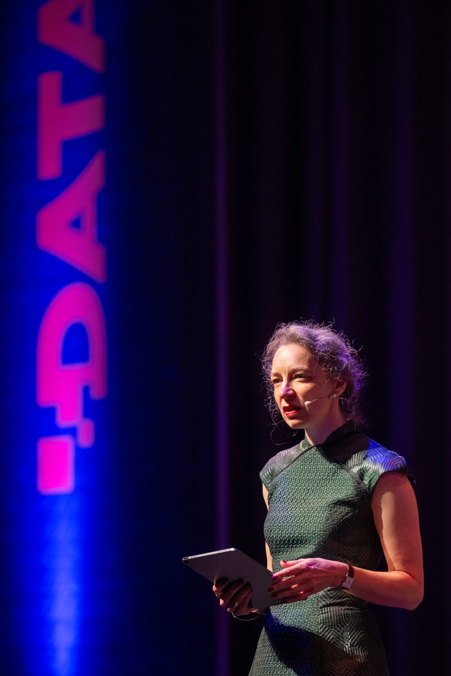 Dr Julia Stamm speaking
